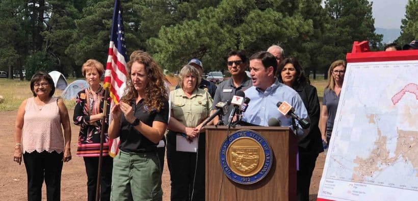 Governor Doug Ducey After Surveying the Museum Fire Declares State of Emergency