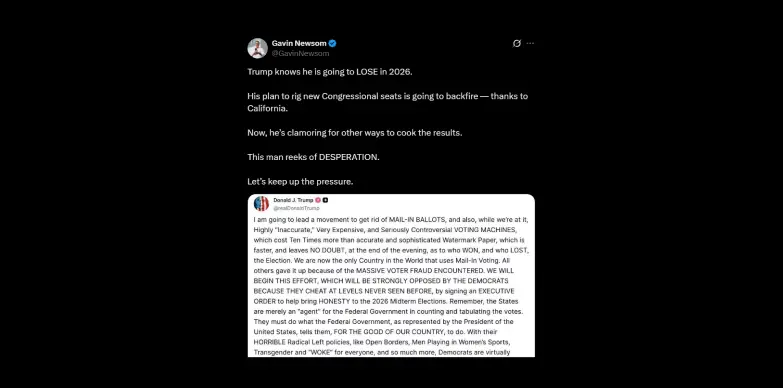 Gavin Newsom claps back at Trump Gavin Newsom claps back at Trump